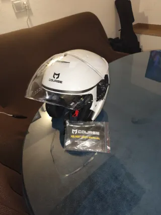 Casco Moto Jet Blanco COURSE