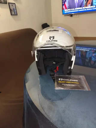 Casco Moto Jet Blanco COURSE