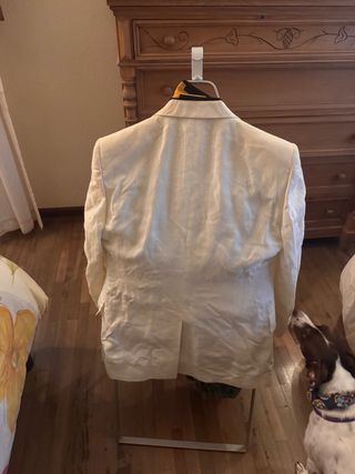 Blazer blanco semi-entallado