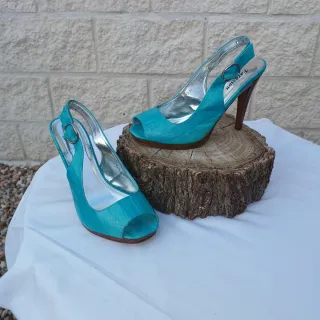 Zapatos de tacón turquesa Farasion