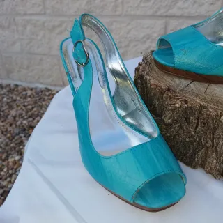 Zapatos de tacón turquesa Farasion