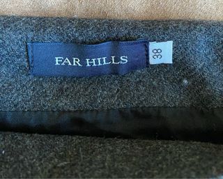 Falda Far Hills Lana Talla 38 Lazo Gris