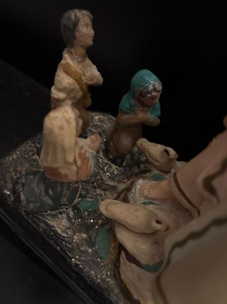 Antigua Virgen de Fátima con niños pastores Olot