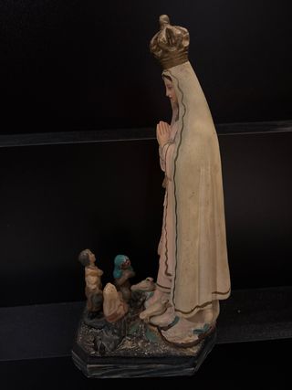 Antigua Virgen de Fátima con niños pastores Olot