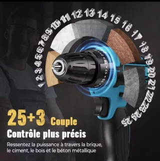 A ESTRENAR Taladro percutor impacto con 2 baterías