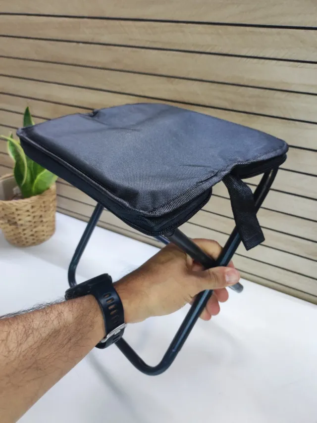 Sedia pieghevole portatile nera