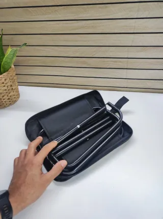 Silla plegable portátil negra
