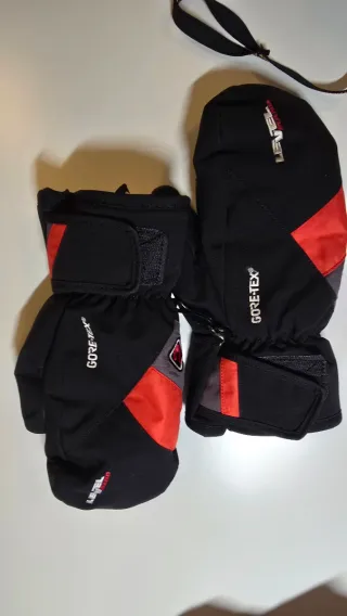 Manoplas niño Level Gore-Tex negras y rojas