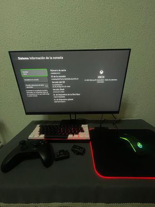 Xbox/monitor/teclado y raton/baterias recargables
