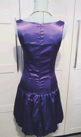 Vestido cóctel Yessica lila raso