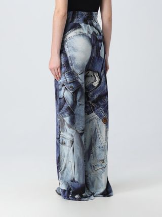 Moschino Jeans Pantalone Viscosa Stampa