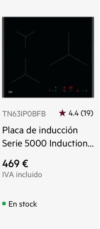 Placa de inducción AEG TN63IPOBFB