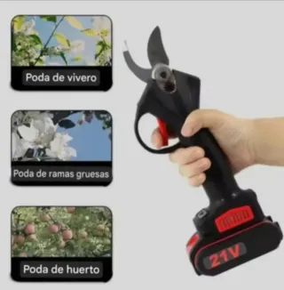 Tijeras Podar Eléctricas Recargables (2 Baterías)