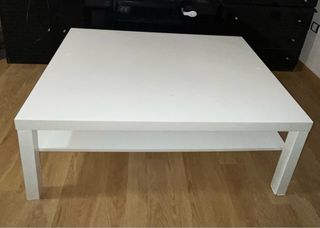 Mesa de centro blanca de madera