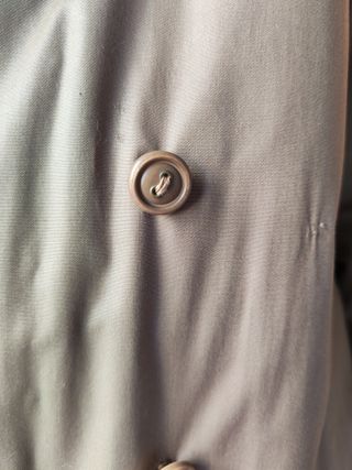 Cappotto Trench Vintage Pelliccia Opossum Beige