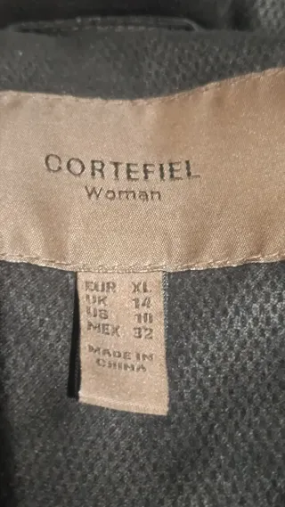 Chaqueta abrigo 3/4 plumón negra