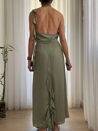 Vestido fiesta graduación verde