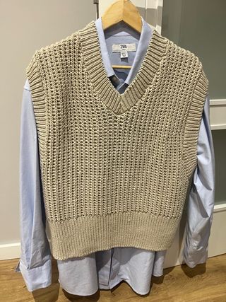 Chaleco de punto Zara Talla XL nuevo sin uso