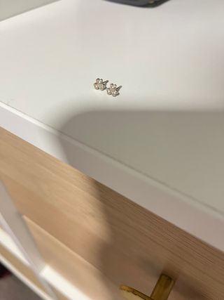 Pendientes Oro Blanco Trébol