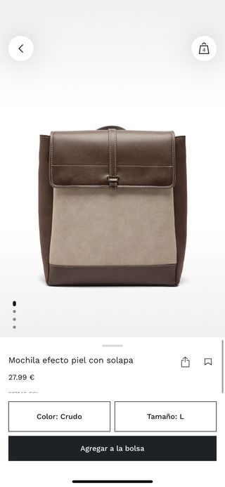 Mochila Parfois Beige y Marrón