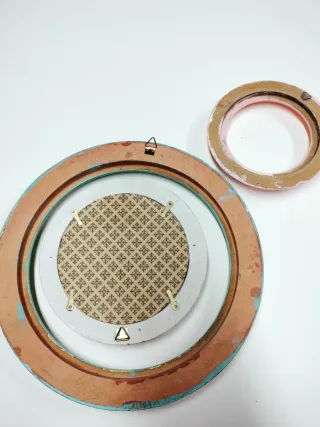 Set 3 Cornici Tonde Legno