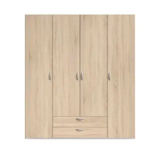 Armario blanco 3 puertas y 2 cajones
