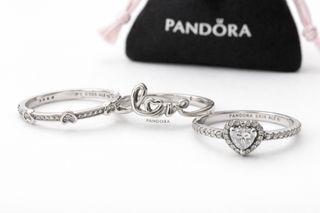 Lotes Anillos Pandora Corazón Talla 56