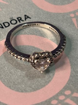 Lotes Anillos Pandora Corazón Talla 56