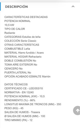 Estufa de leña Hergom