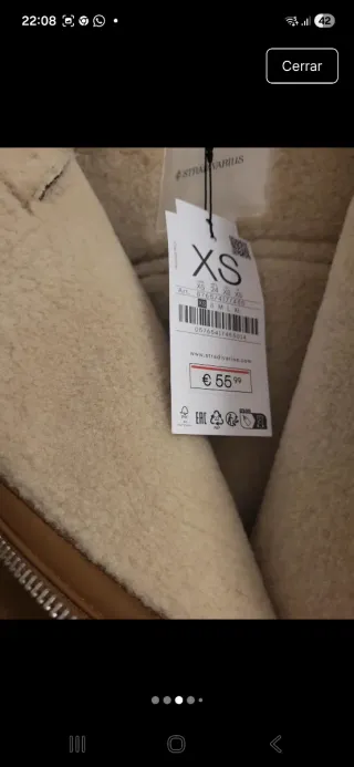 Cazadora Stradivarius efecto ante forrada