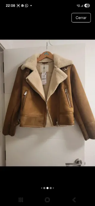 Cazadora Stradivarius efecto ante forrada