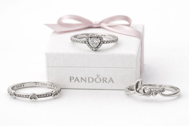 Lote Anillos Pandora originales Corazón y Amor