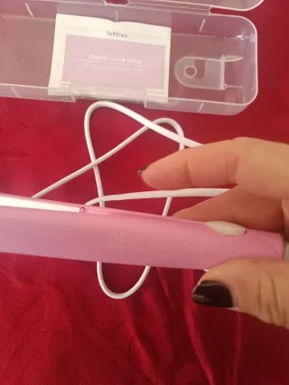 Mini Alisador Rosa com Estojo