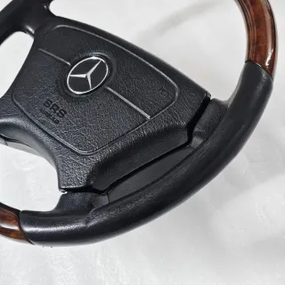 Volante Mercedes Madera Cuero Negro