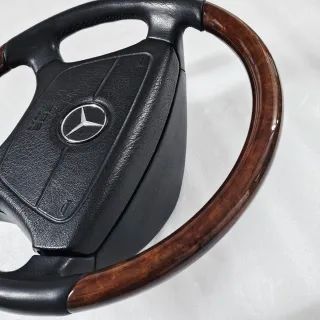 Volante Mercedes Madera Cuero Negro
