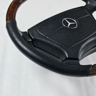 Volante Mercedes Madera Cuero Negro