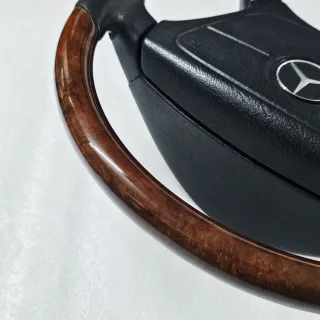 Volante Mercedes Madera Cuero Negro