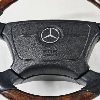 Volante Mercedes Madera Cuero Negro