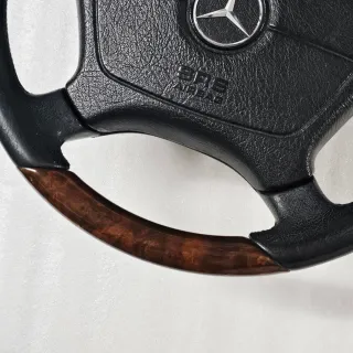 Volante Mercedes Madera Cuero Negro