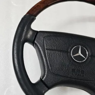 Volante Mercedes Madera Cuero Negro