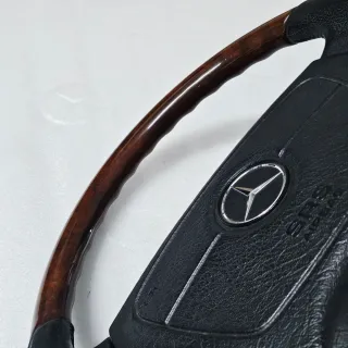 Volante Mercedes Madera Cuero Negro