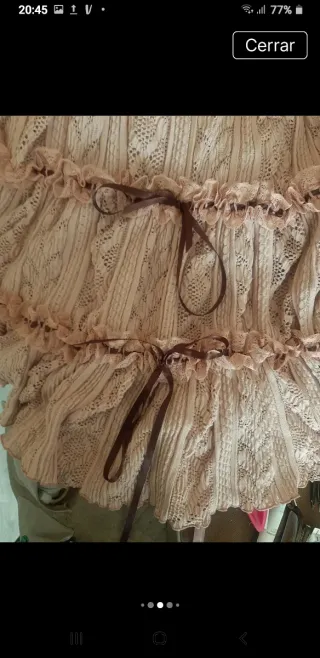 Vestido rosa Mangata con volantes