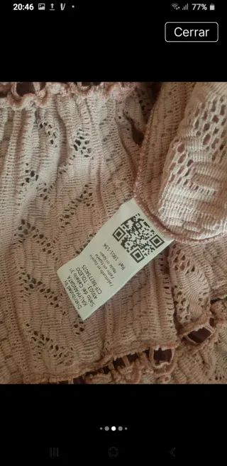 Vestido rosa Mangata con volantes