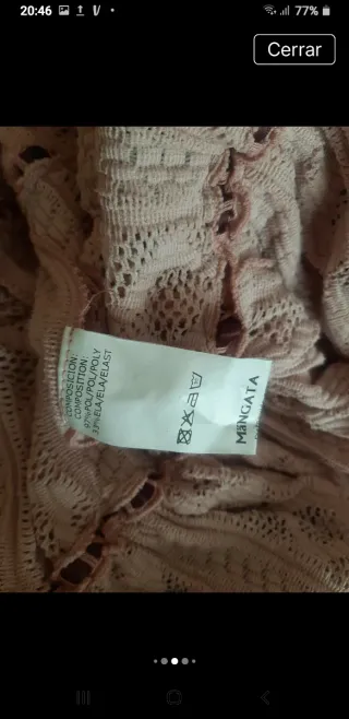 Vestido rosa Mangata con volantes