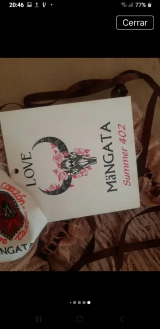 Vestido rosa Mangata con volantes