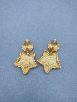 Brincos Christian Lacroix Vintage Estrela Dourados