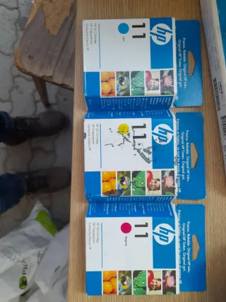HP 11 tinteiros (Ciano, Amarelo, Magenta)