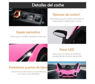 Lamborghini eléctrico con batería y mando