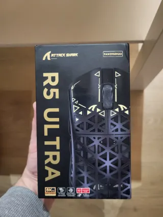 Ratón Gaming Attack Shark R5 Ultra Blanco