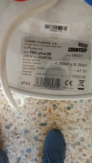 Calentador Cointra Blanco